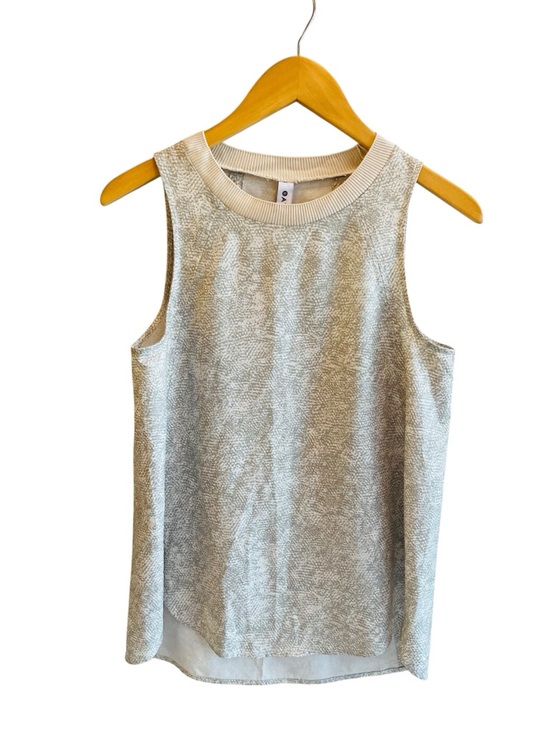Athleta Zephyr Refined Tank Snakeskin Print Small Viper Reptile Cream - Picture 3 of 6